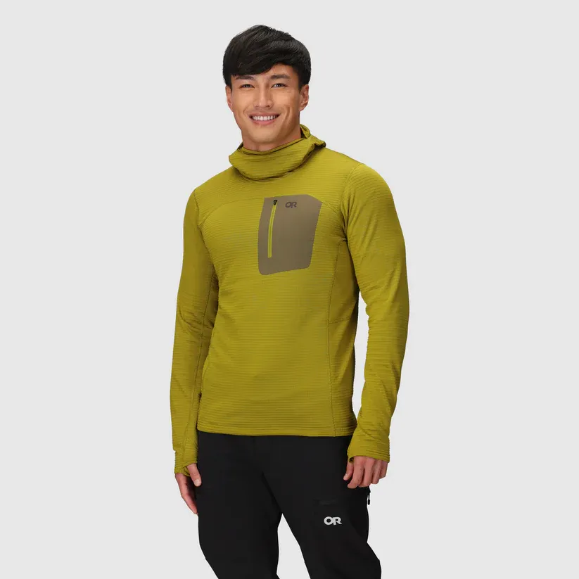 Outdoor Research Mens Vigor Grid Fleece Pullover Hoodie 300502, Size: S, Color: Rainforest