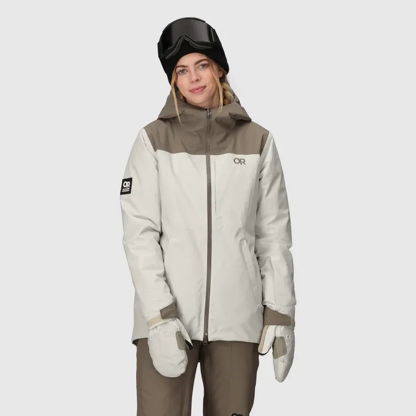 Outdoor Research Lds Snowcrew Jkt 283205, Size: XS, Color: Oyster/Sable