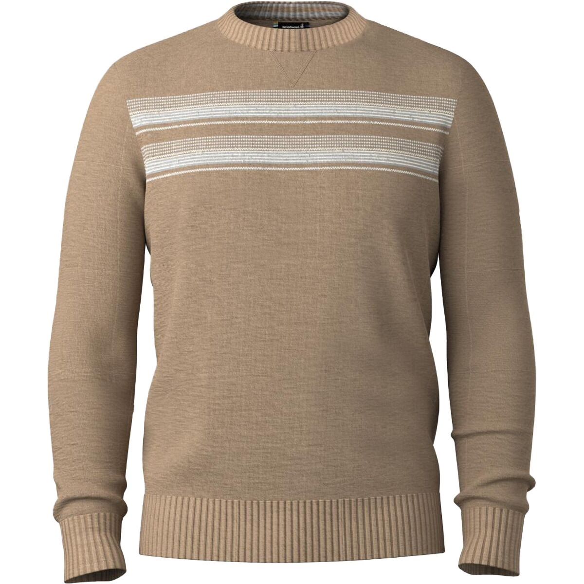Smartwool Mens Sparwood Stripe Crew Sweater 16474, Size: M, Color: Toasted Coconut