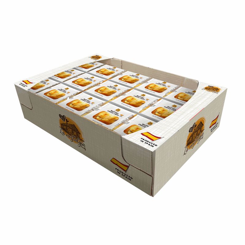 Spanish mini muffins with chocolate chips (family pack 15-Units)