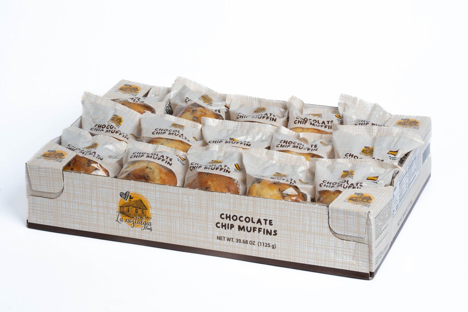 Spanish mini muffins with chocolate chips (family pack 15-Units)