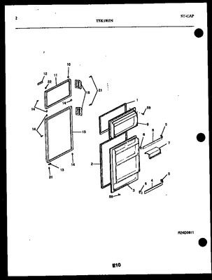Gasket-frzr Door,almond,magnet 5303001486