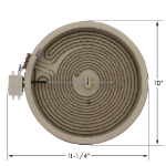 9" DUAL RADIANT SURFACE  ELEMENT WB30X24111