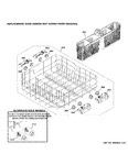 GE Dishwasher Lower Dish Rack Roller and Stud WD12X27747