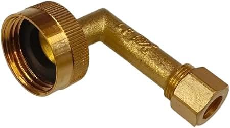 90 DEGREE DISHWASHER ELBOW FITTING 3/4" FEMALE AND 3/8" COMPRESSIONVI3460