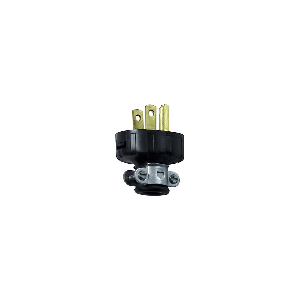 15 AMP GROUNDING PLUG 2 POLE 3 WIRE STRAIGHT BLADE RESIDENTIAL 48648