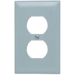 DUPLEX RECEPTACLE COVER SILVER TP8-S