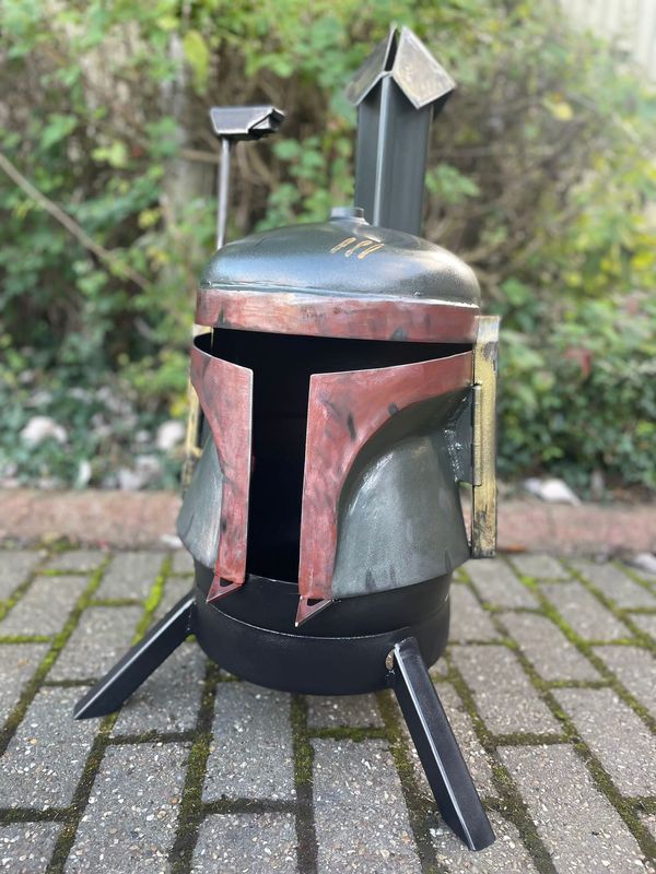 Painted Boba Fett Wood Burner