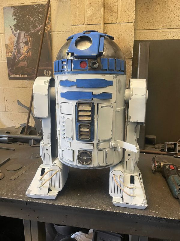 Painted R2D2 Wood Burner