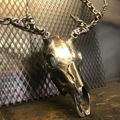 METALLIC STAGS HEAD