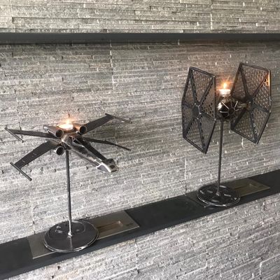 TIE FIGHTER &amp; X WING CANDLESTICKS