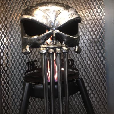 The Punisher themed Wood Burner