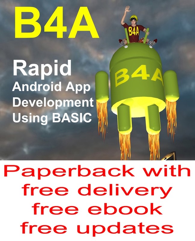 Paperback B4A Book with free delivery, eBook and updates