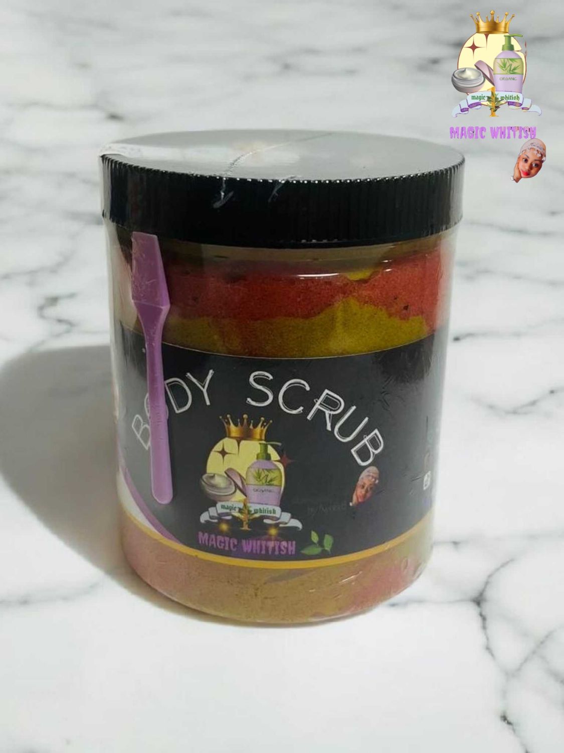 Turmeric and kojic body scrub