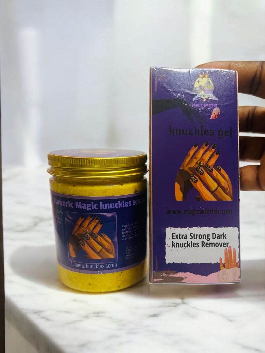 Dark Knuckles Remover, Scrub and Gel