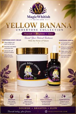 Yellow undertones Glow and look like fresh Banana/Serum