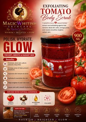 Extra exfoliating Tomato Body Scrub 1 liter