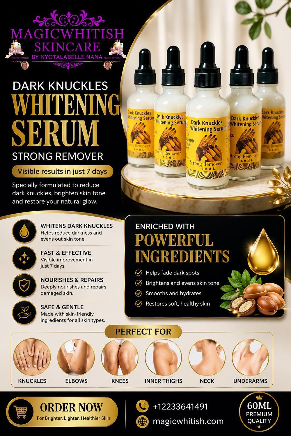 Dark knuckles remover milky Serum