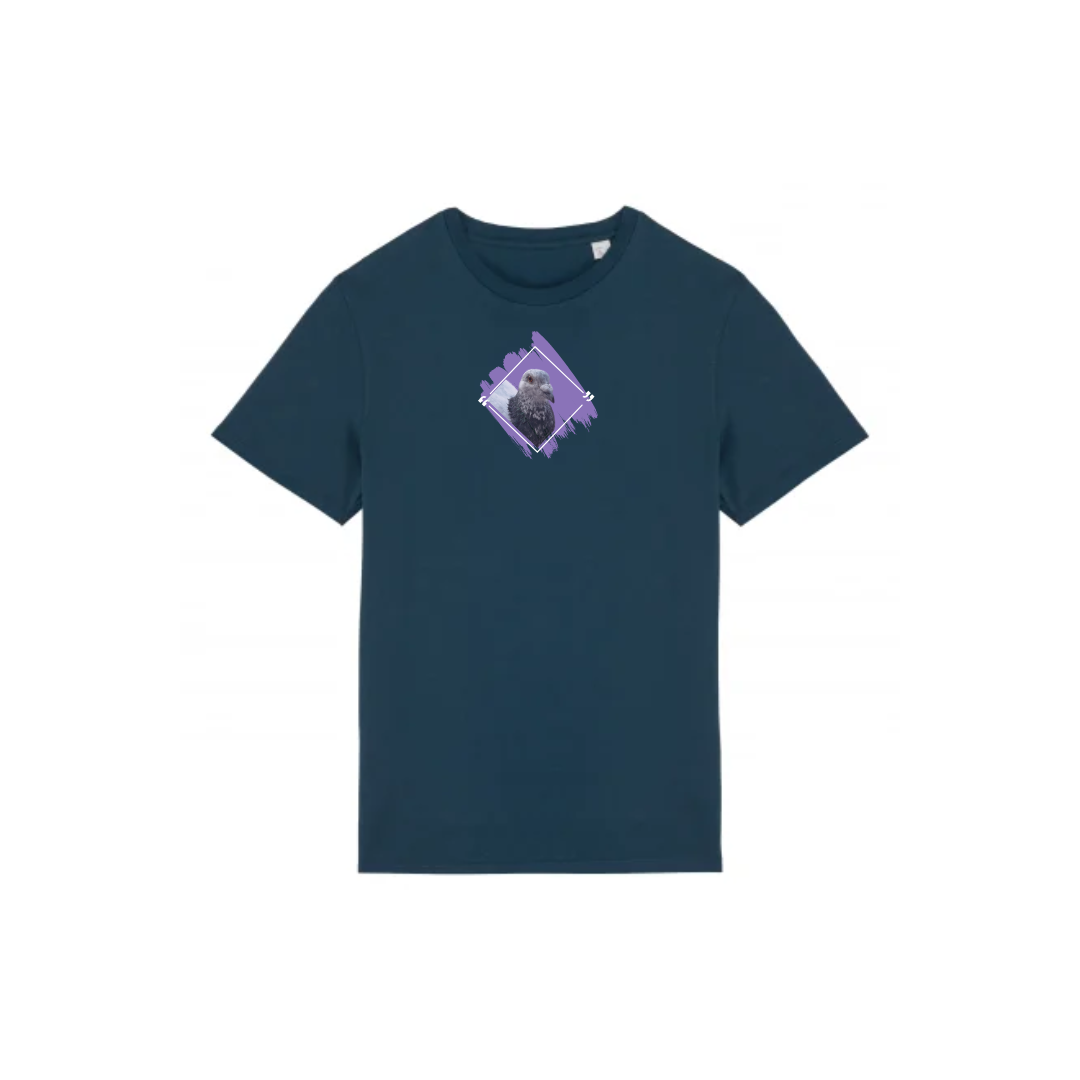 T-Shirt Purple Pigeon, Kleur: Blauw