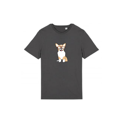 T-Shirt Hond Corgi Bril