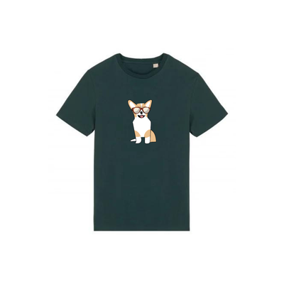 T-Shirt Dog Corgi glasses