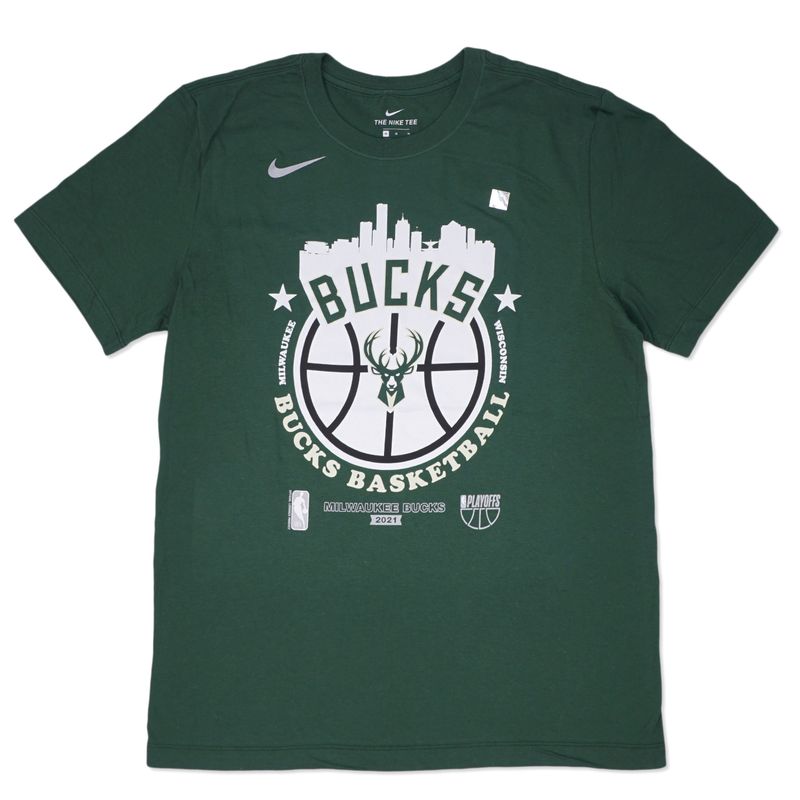 Nike Milwaukee Bucks 2021 Playoffs City T-Shirt Green