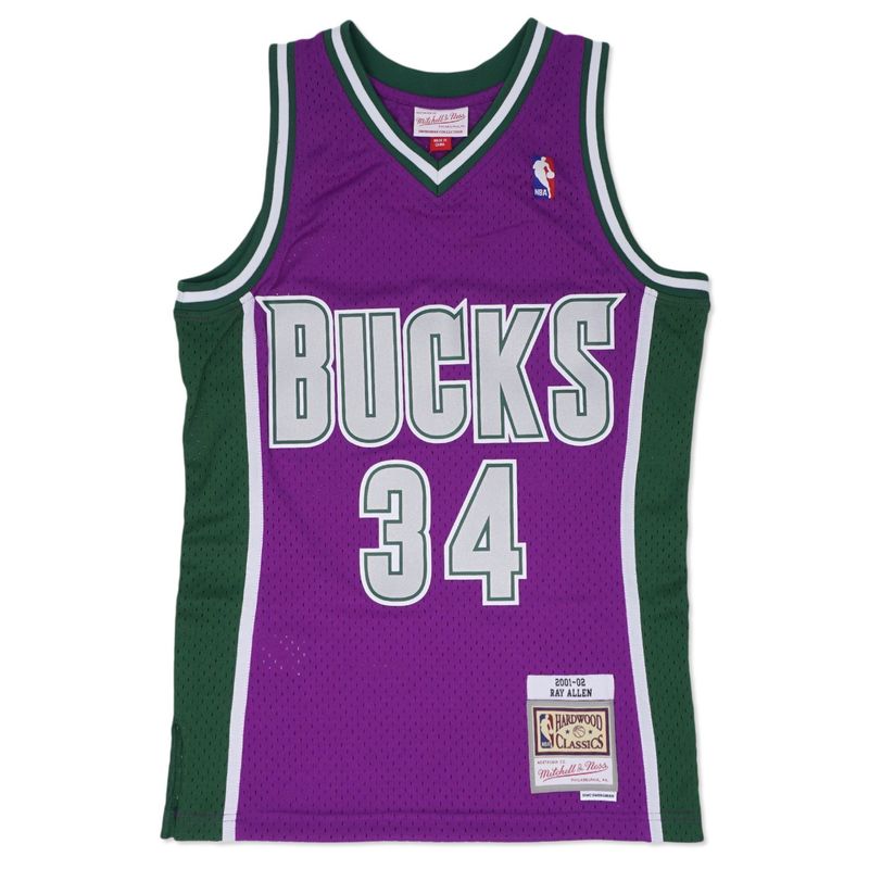 MITCHELL &amp; NESS MILWAUKEE BUCKS RAY ALLEN &#39;01-02 SWINGMAN JERSEY   