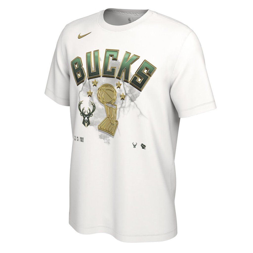 NIKE BUCKS NBA CHAMPIONS CELEBRATION TROPHY TEE 