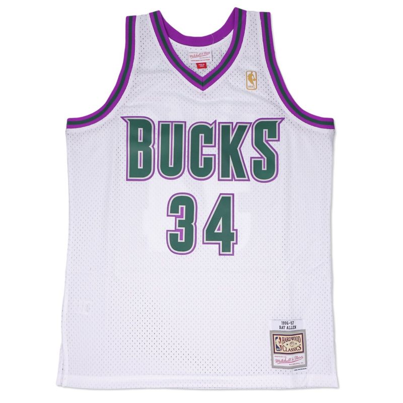 MITCHELL &amp; NESS MILWAUKEE BUCKS RAY ALLEN &#39;96-97 HOME SWINGMAN JERSEY    