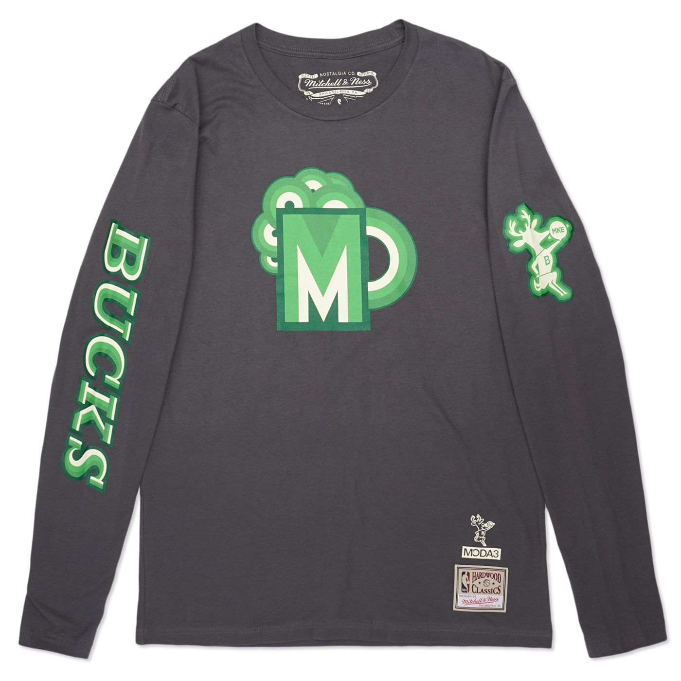 MITCHELL &amp; NESS X MODA3 BUCKS HOMECOURT MUG LONG SLEEVE TEE 