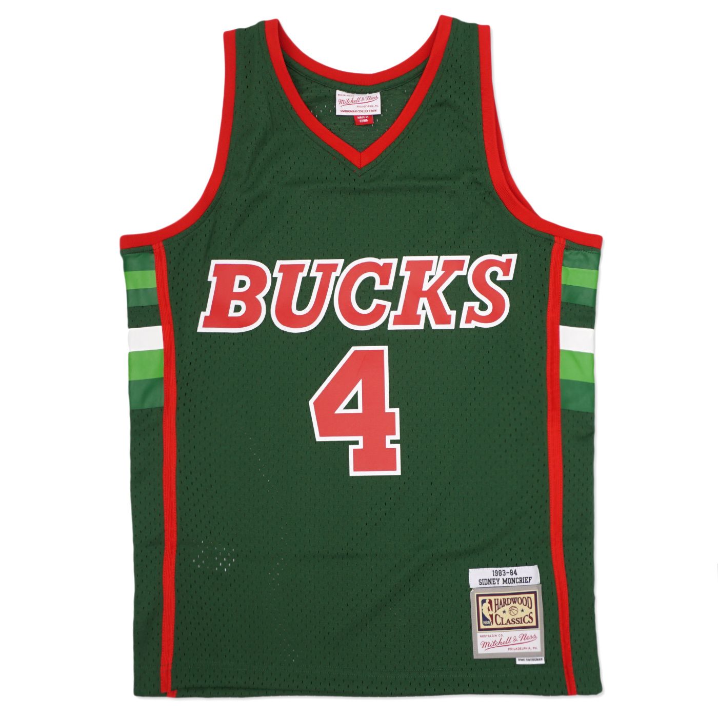 MITCHELL &amp; NESS MILWAUKEE BUCKS SIDNEY MONCRIEF &#39;83-84 SWINGMAN JERSEY  