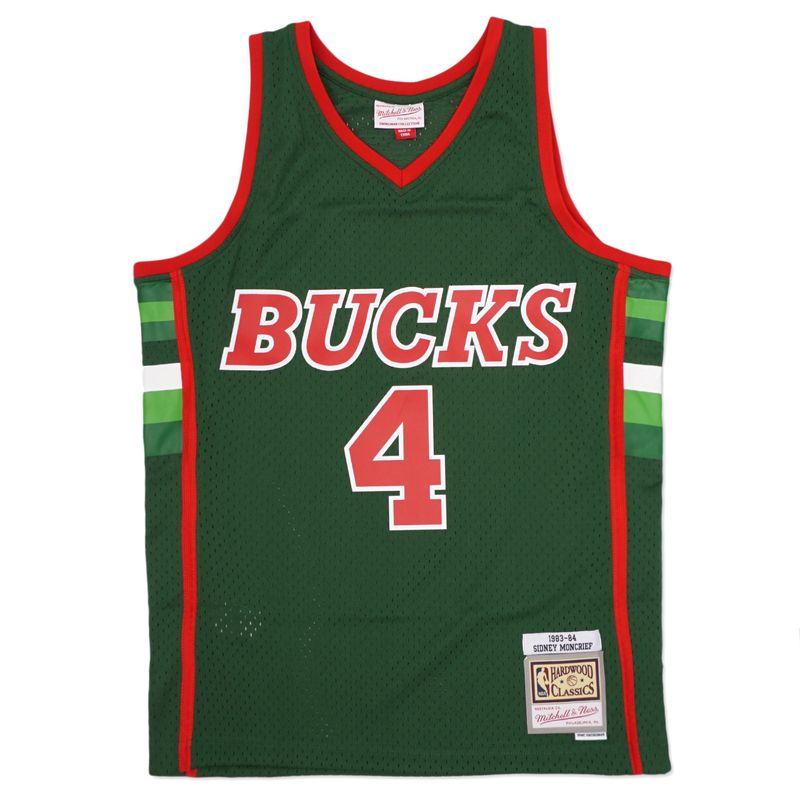 MITCHELL &amp; NESS MILWAUKEE BUCKS SIDNEY MONCRIEF &#39;83-84 SWINGMAN JERSEY   