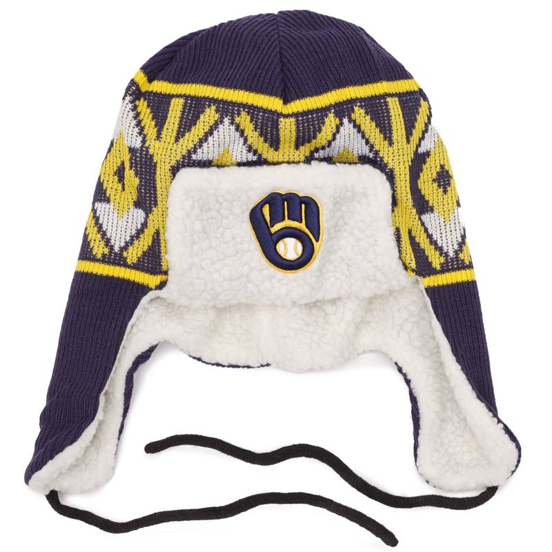 NEW ERA MILWAUKEE BREWERS TRAPPER KNIT HAT