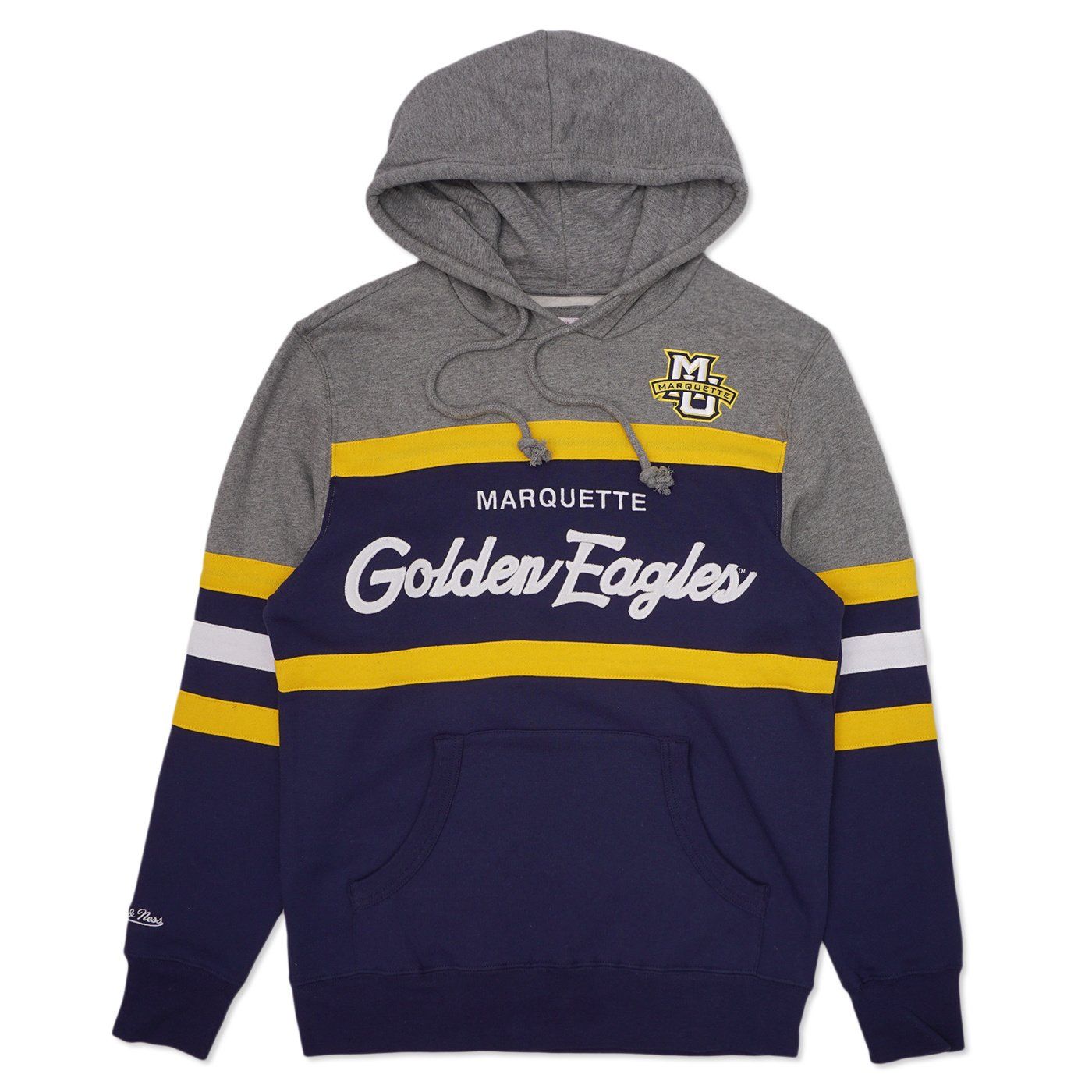 MITCHELL &amp; NESS MARQUETTE HEAD COACH PULLOVER HOODIE   