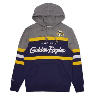 MITCHELL &amp; NESS MARQUETTE HEAD COACH PULLOVER HOODIE  