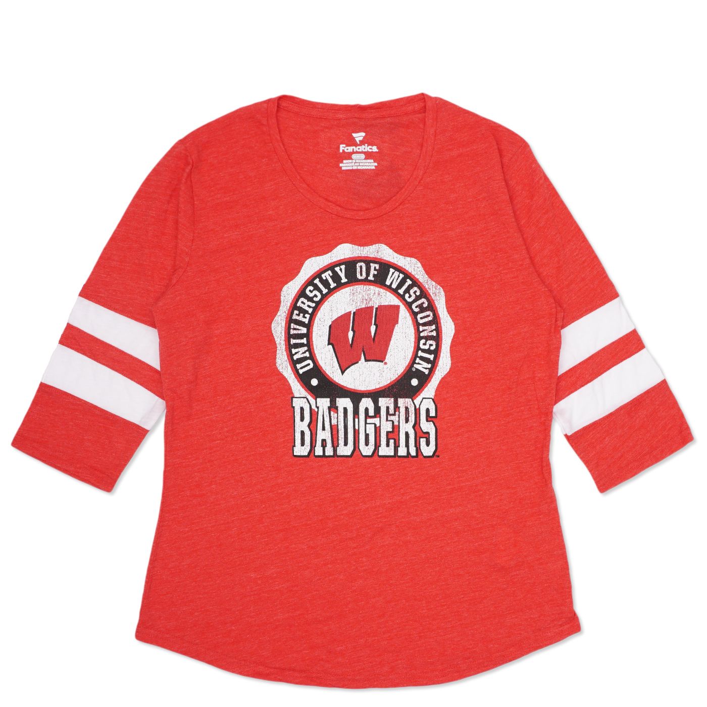 FANATICS WISCONSIN BADGERS WOMEN&#39;S DRIVE FORWARD RAGLAN TEE 