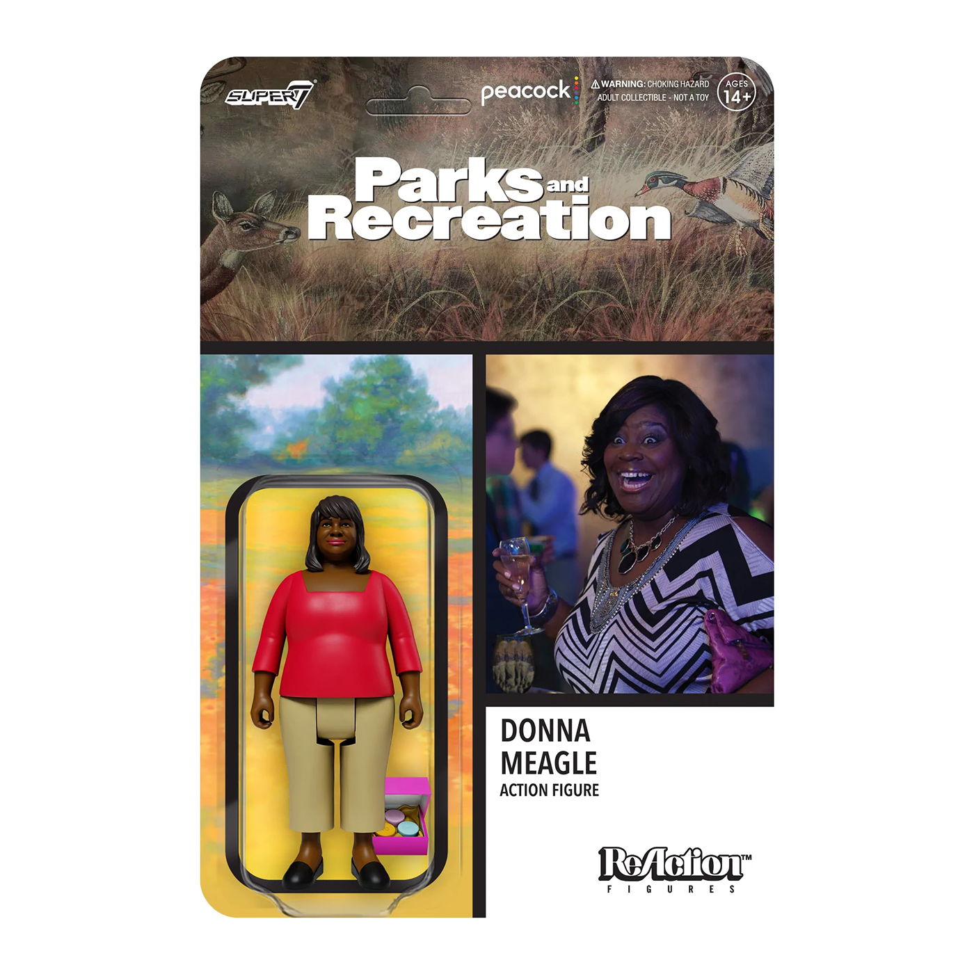 SUPER 7 PARKS AND RECREATION REACTION FIGURE - DONNA MEAGLE