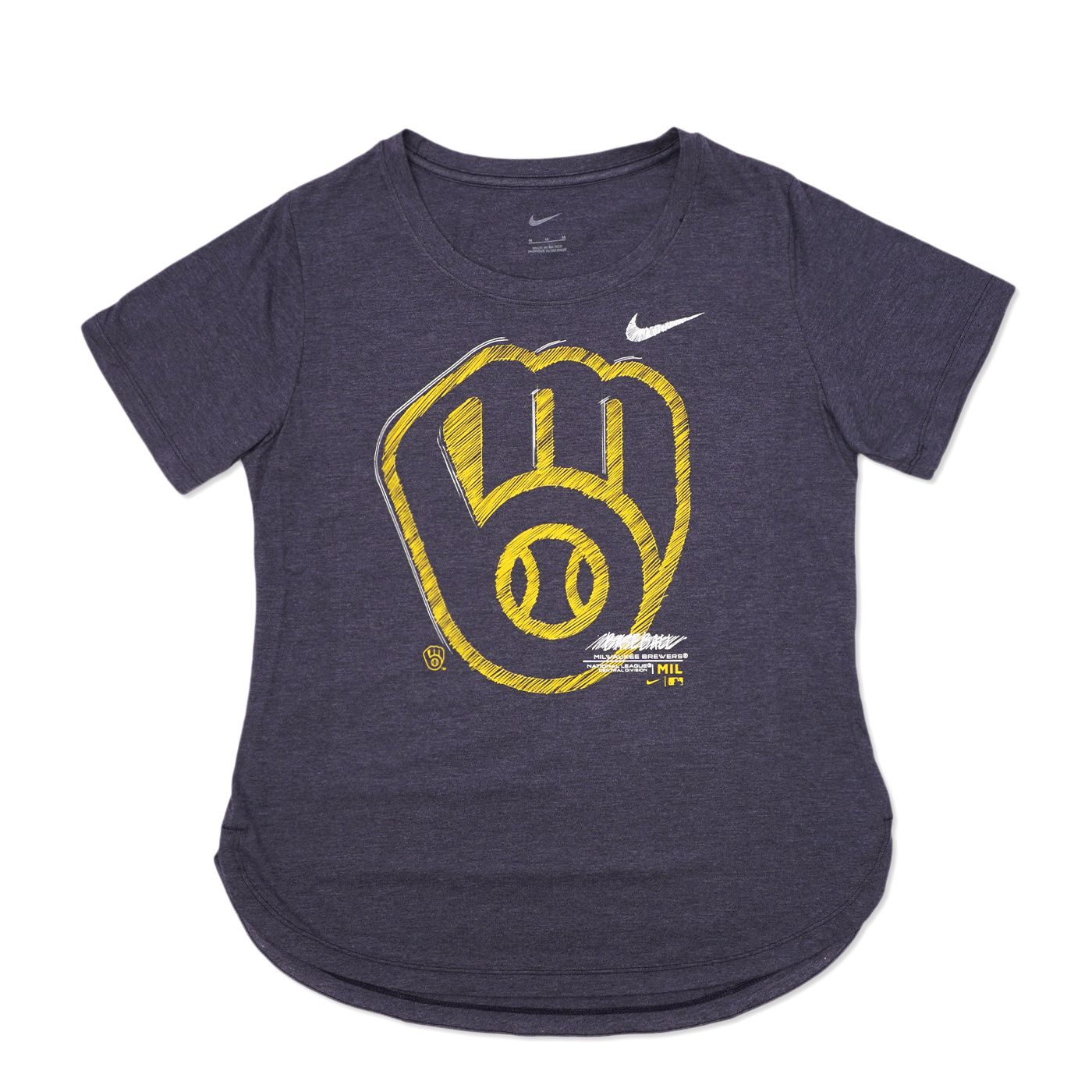 NIKE BREWERS WOMEN&#39;S TEAM TOUCH TEE   