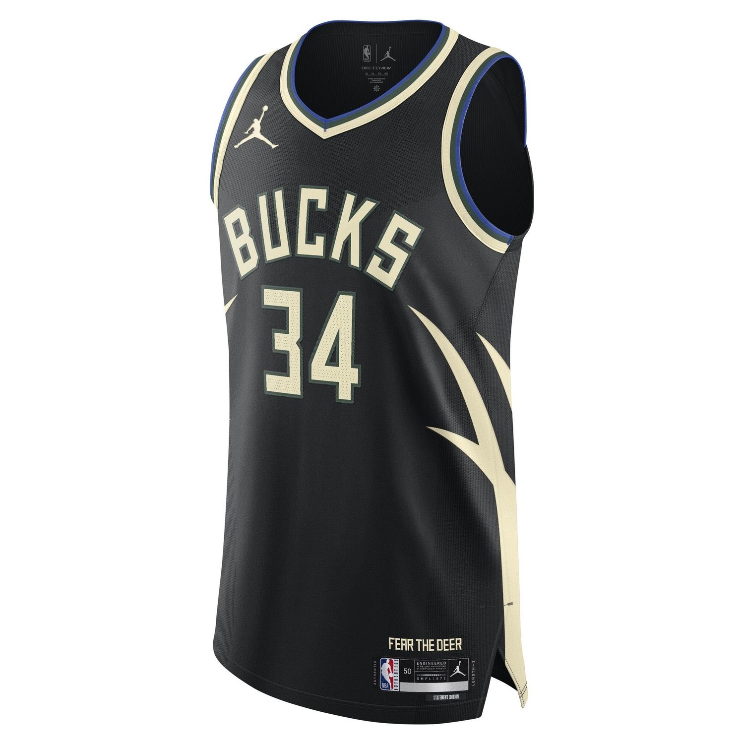 NIKE MILWAUKEE BUCKS GIANNIS &#39;22-23 STATEMENT EDITION AUTHENTIC JERSEY 