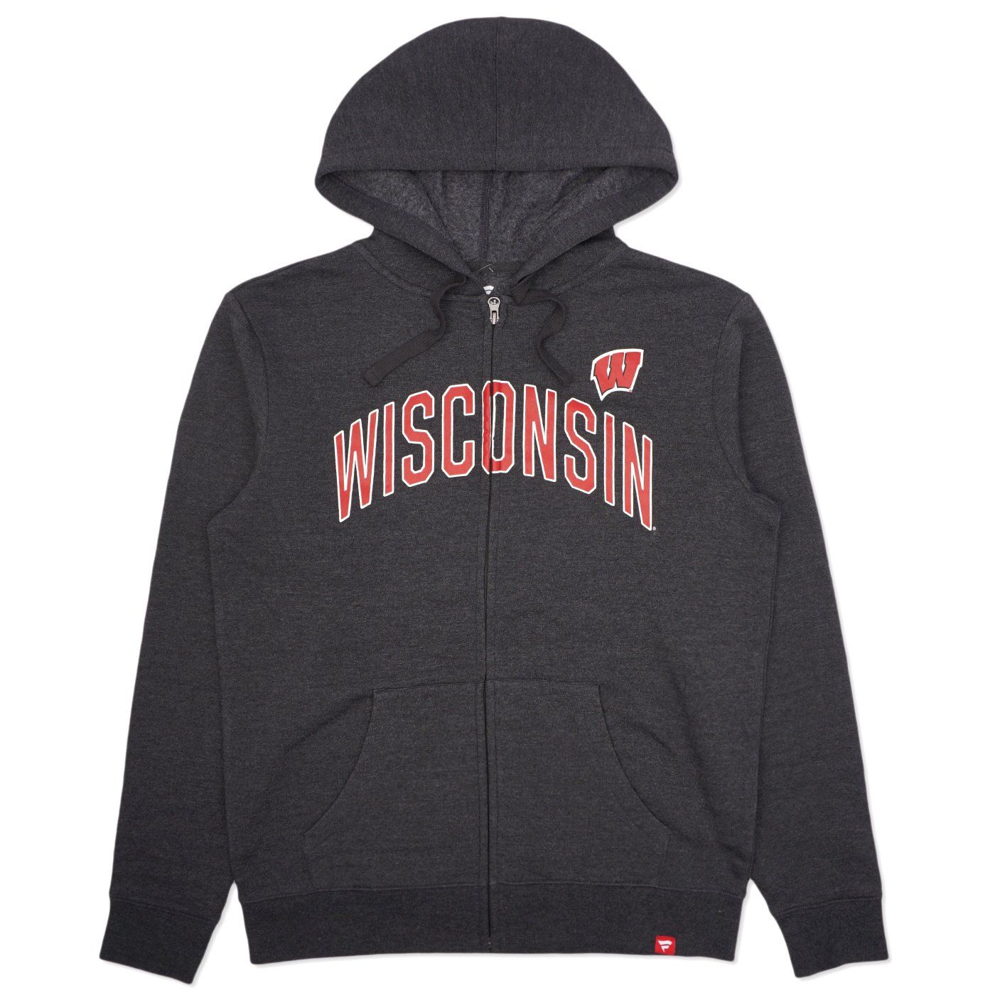 FANATICS WISCONSIN BADGERS ZERO SUM ZIP HOODIE   