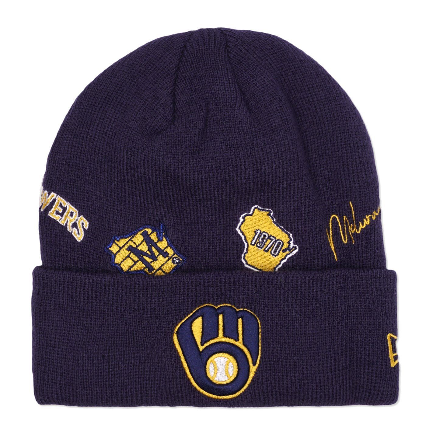 NEW ERA MILWAUKEE BREWERS IDENTITY KNIT BEANIE