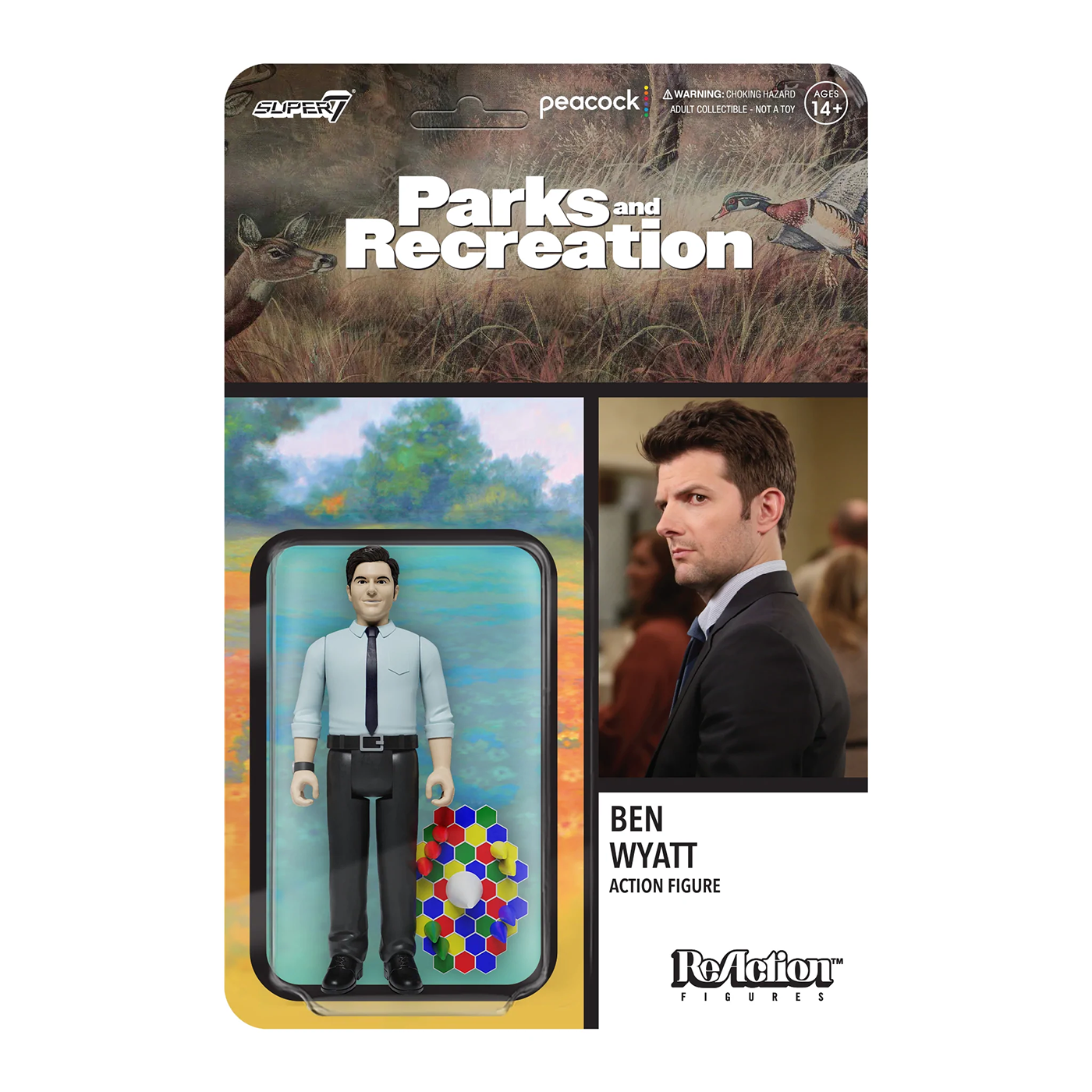 SUPER 7 PARKS AND RECREATION REACTION FIGURE - BEN WYATT