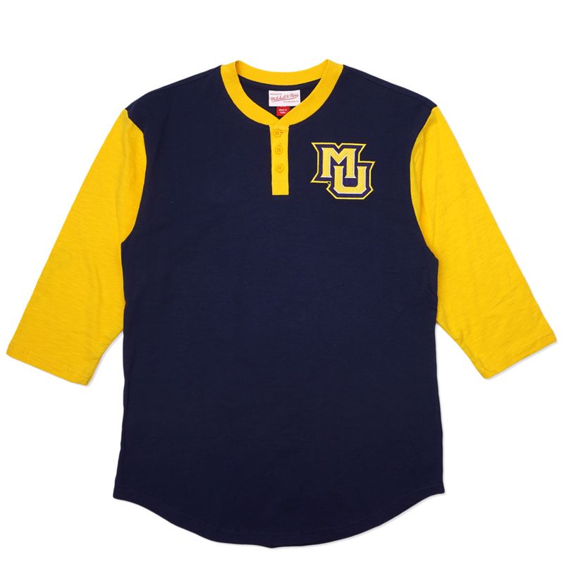MITCHELL &amp; NESS MARQUETTE LEGENDARY SLUB HENLEY  