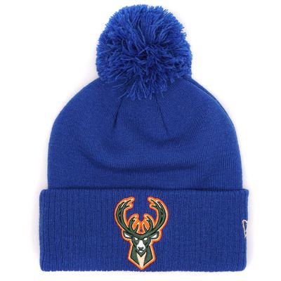 NEW ERA MILWAUKEE BUCKS &#39;22-23 CITY EDITION ALTERNATE POM KNIT BEANIE