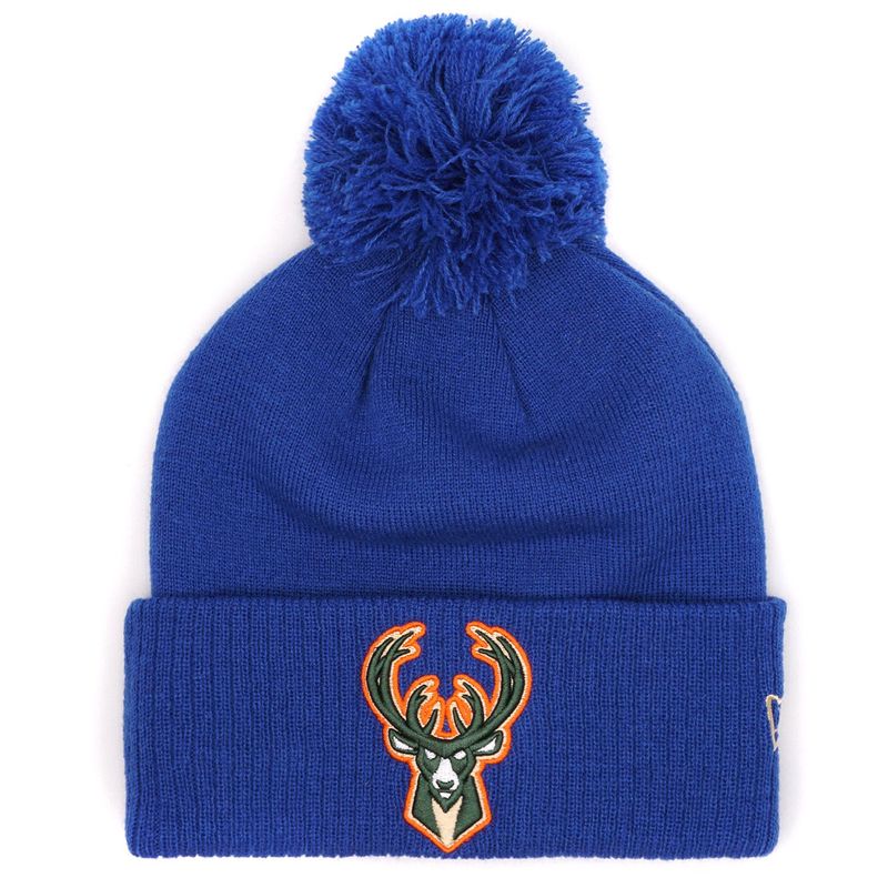 NEW ERA MILWAUKEE BUCKS &#39;22-23 CITY EDITION ALTERNATE POM KNIT BEANIE