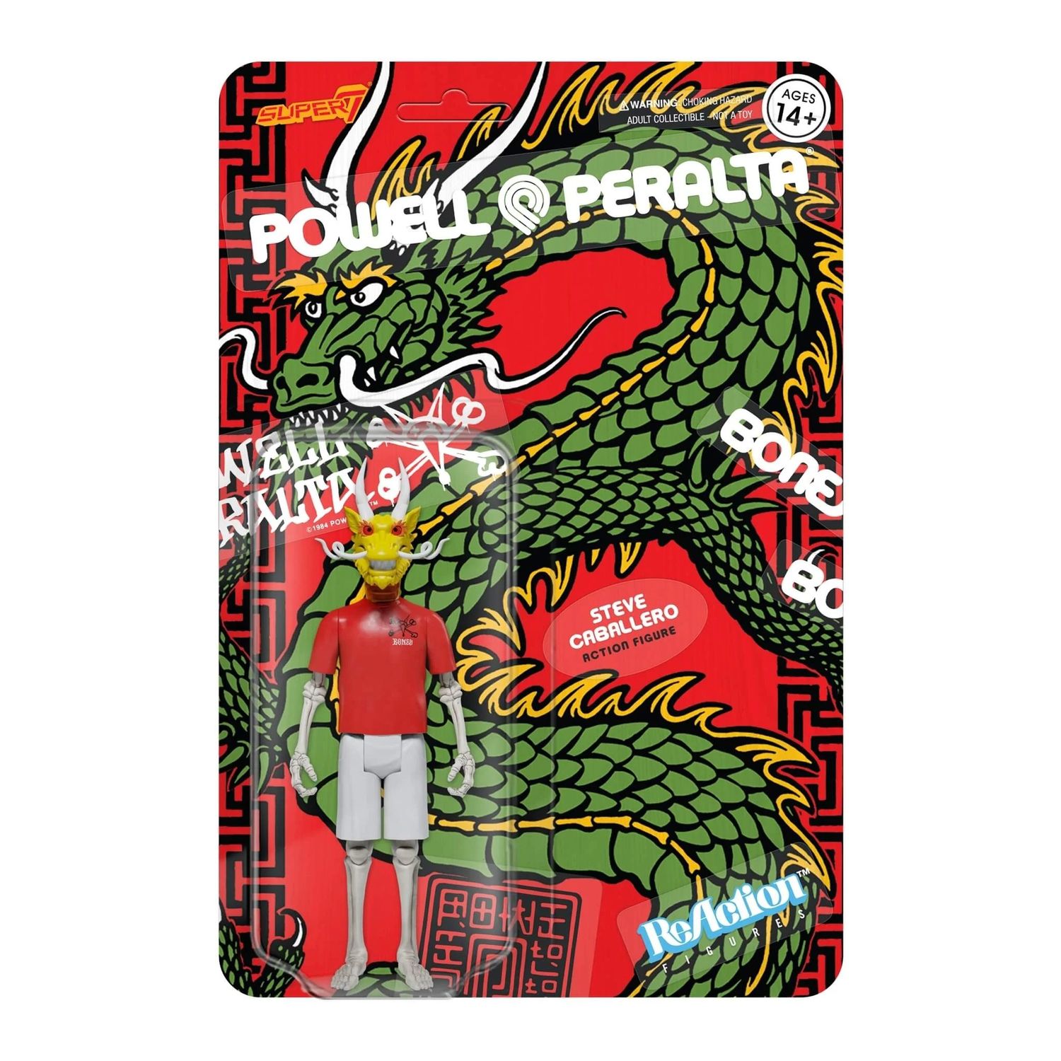 SUPER 7 POWELL-PERALTA REACTION FIGURE - STEVE CABALLERO