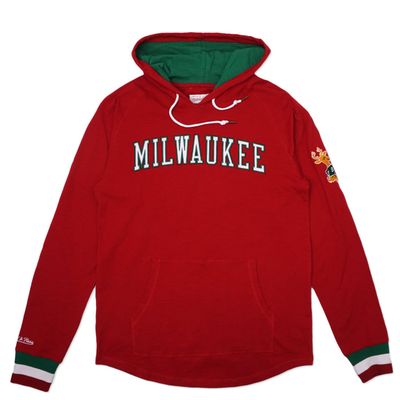 MITCHELL &amp; NESS BUCKS LEGENDARY SLUB PULLOVER HOODIE  