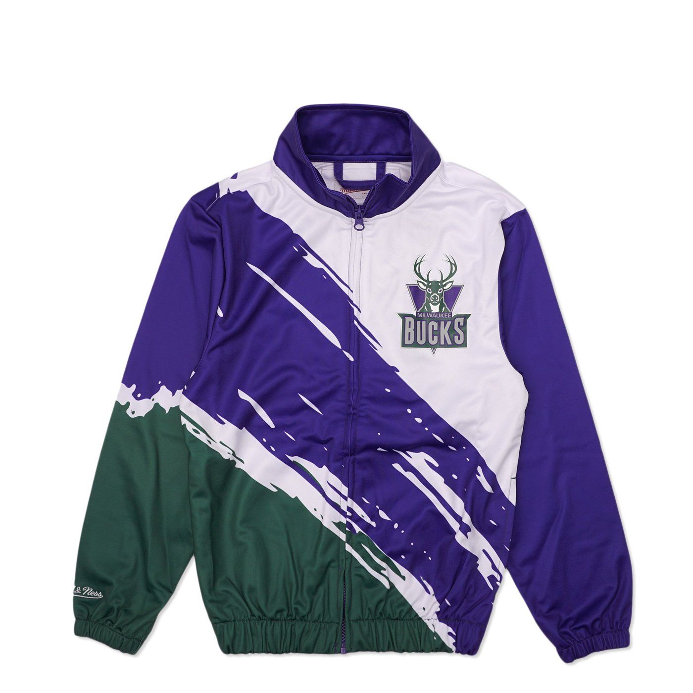 MITCHELL &amp; NESS BUCKS YOUTH PAINTBRUSH TRACK JACKET   