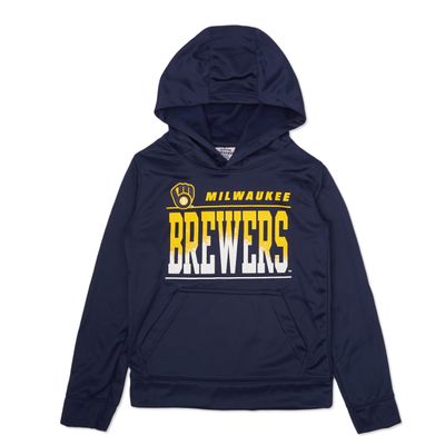 OUTERSTUFF BREWERS YOUTH PLAY BY PLAY PULLOVER HOODIE