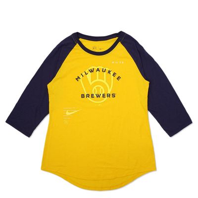 NIKE BREWERS WOMEN&#39;S NEXT UP RAGLAN TEE   